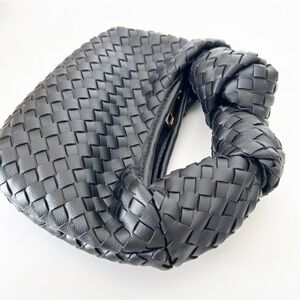 Mini Woven Bag with Knotted Top Handle